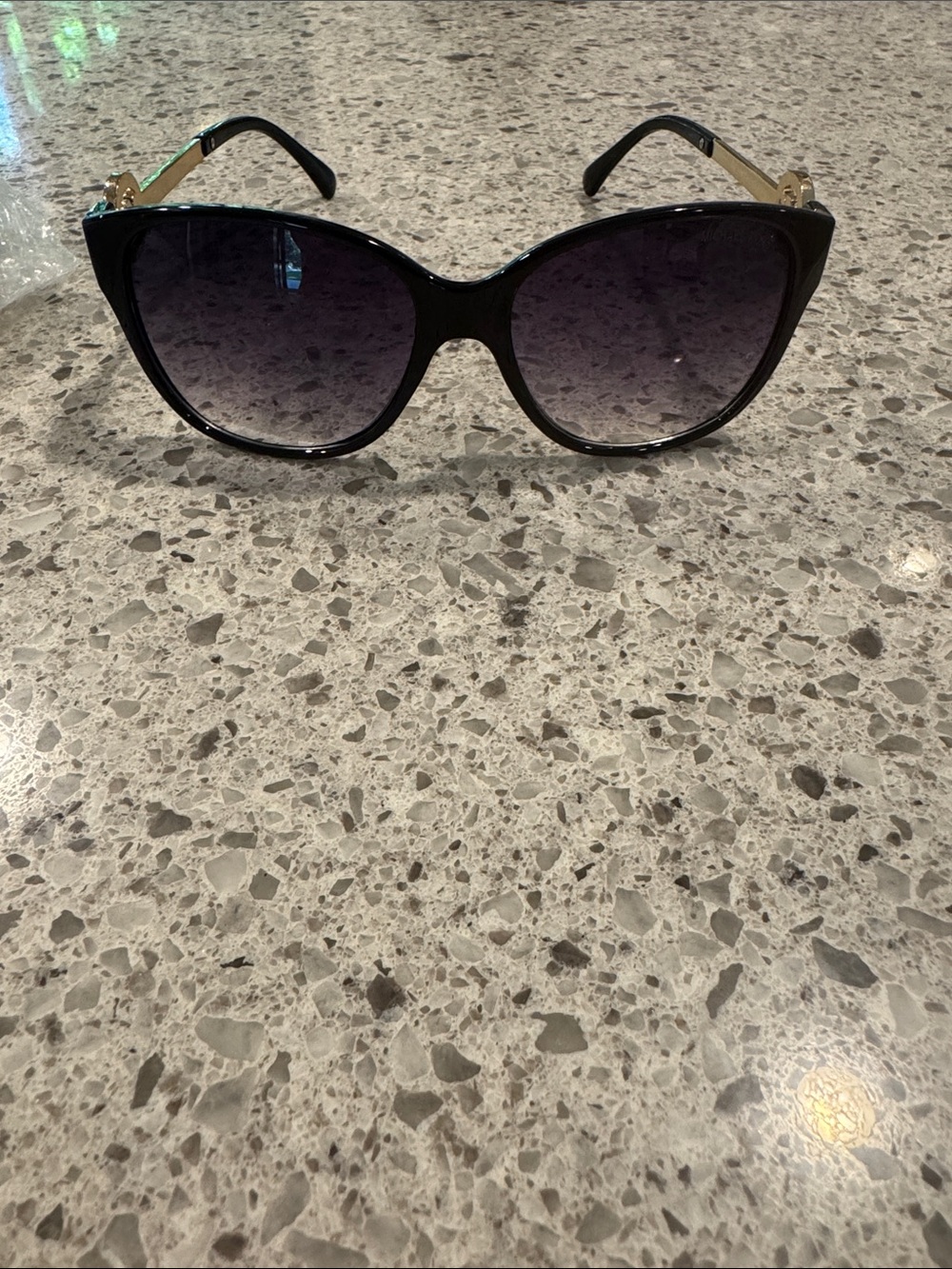 Michael Kors Black Cat-Eye Sunglasses with Gradient Lenses